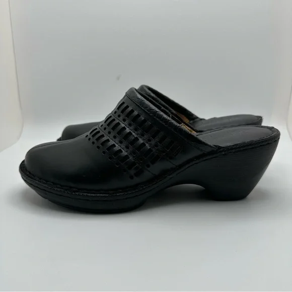 LOBO SOLO Asturias Black Clogs Mules Leather Sz 9M NIB - Picture 5 of 13